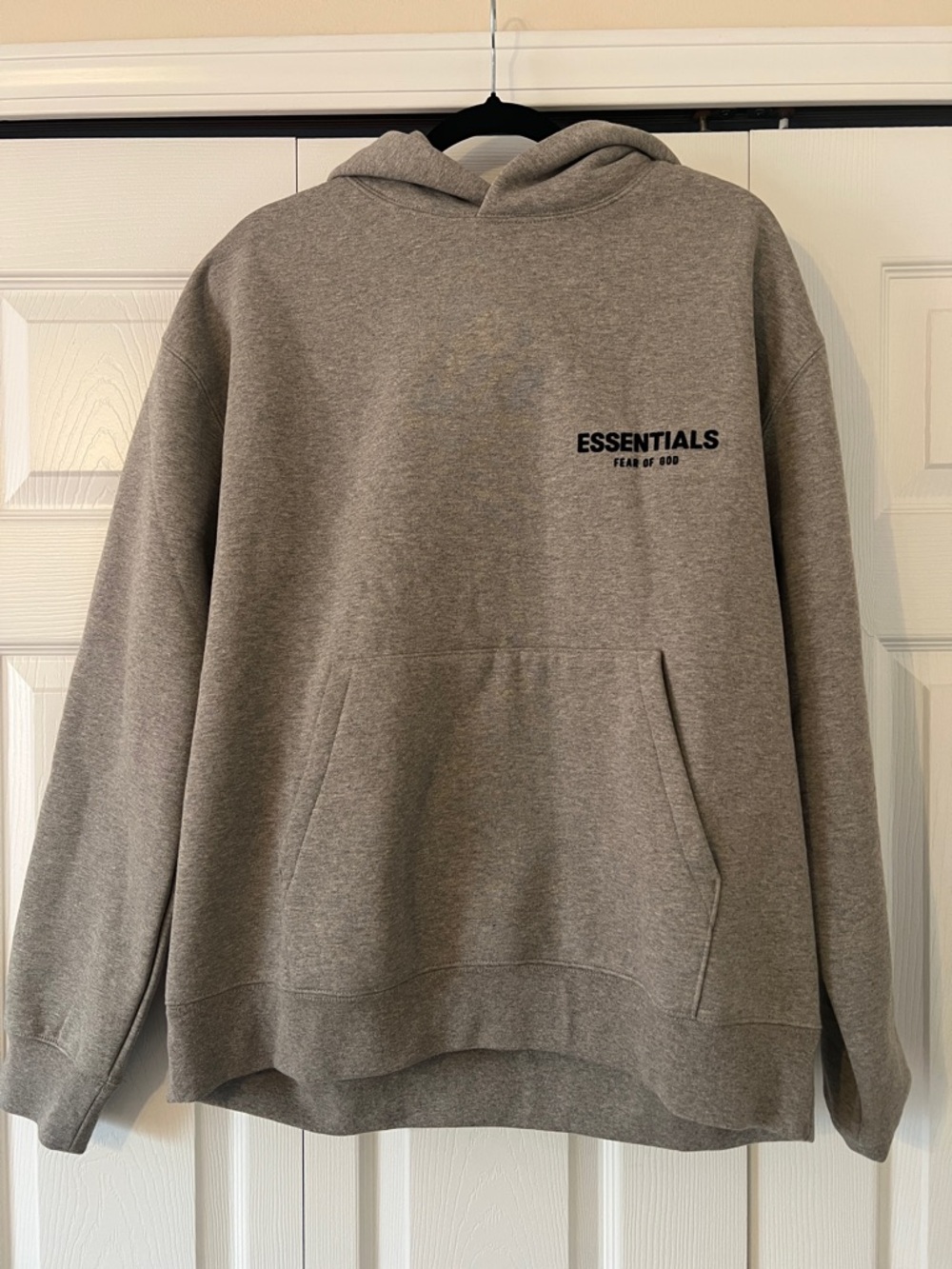 Essentials Men's Hooded Sweatshirt in Dark Oatmeal